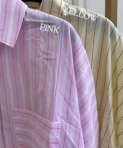 Alternative view of STRIPED OVERSIZED BLOUSE