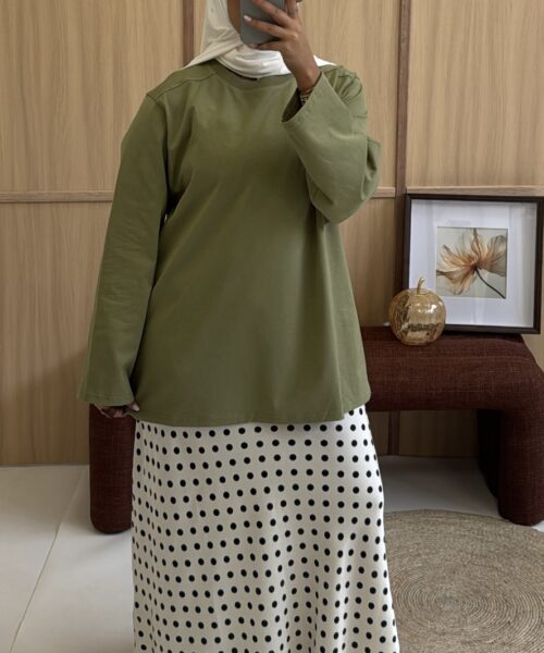 POLKA DOT MAXI SKIRT