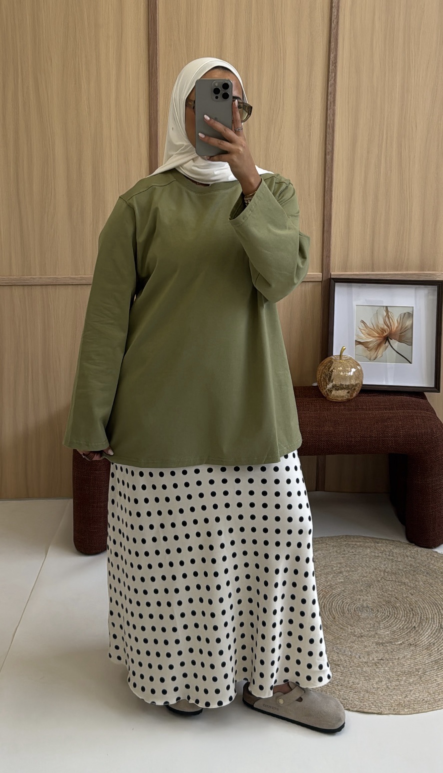 POLKA DOT MAXI SKIRT