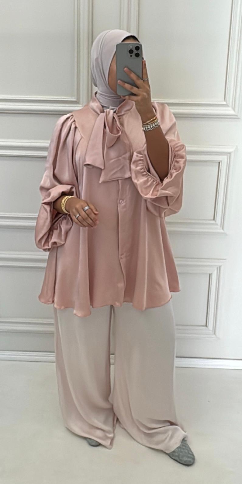 SATIN BOW ELEGANCE BLOUSE