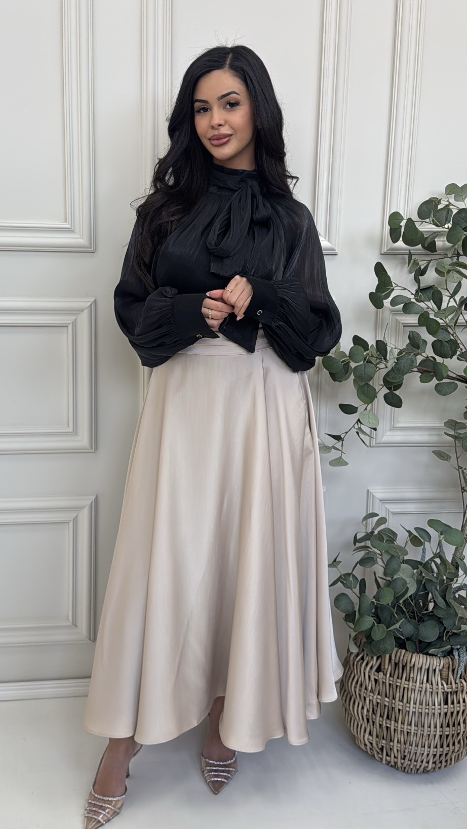 HIGH NECK BOW BLOUSE - Afbeelding 2
