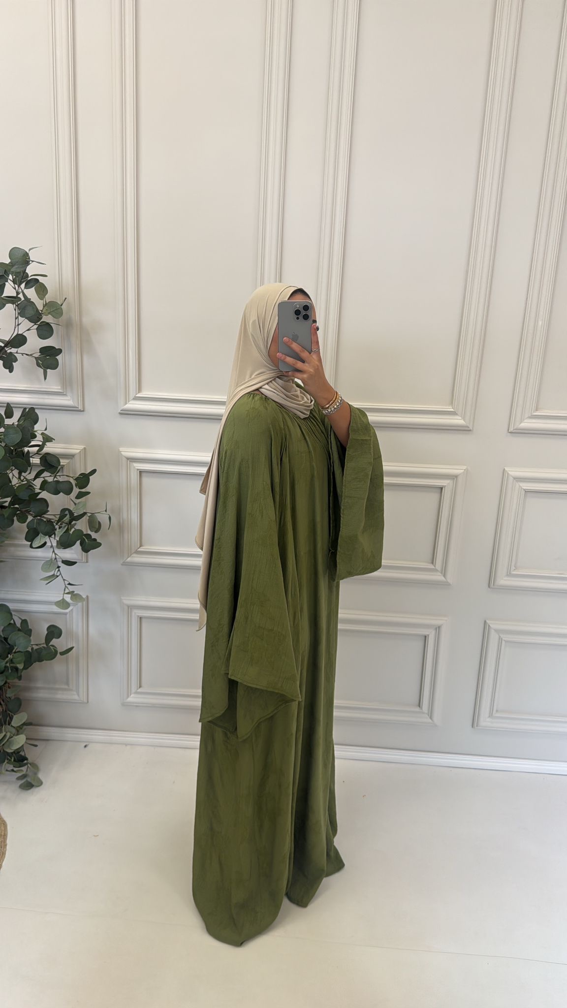 MAXI JURK MET WIJDE MOUWEN - Afbeelding 2