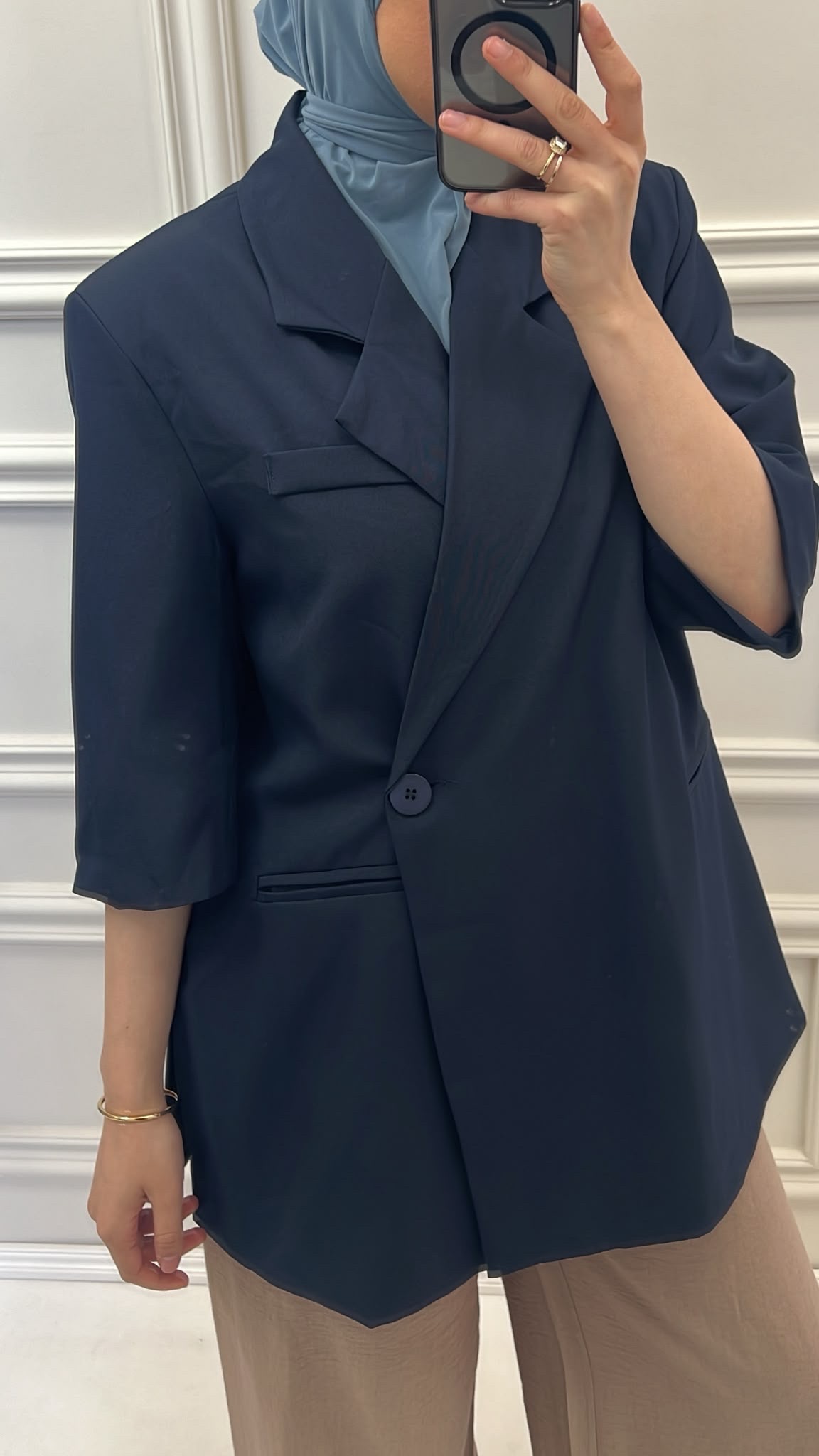 THREE-QUARTER SLEEVE BLAZER - Afbeelding 4