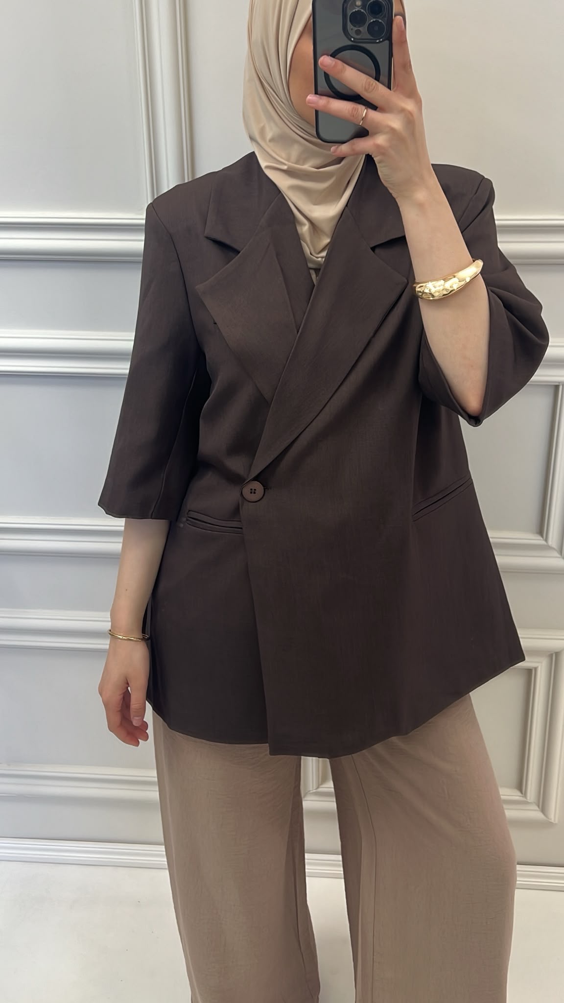 THREE-QUARTER SLEEVE BLAZER - Afbeelding 5