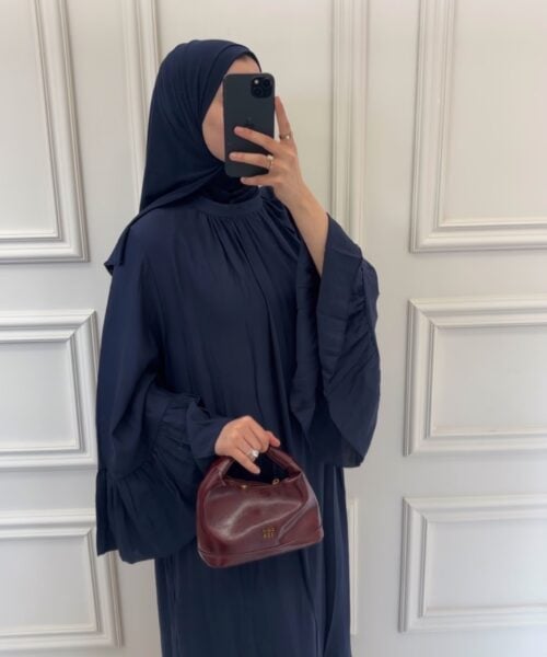 Alternative view of ELEGANT WILDE SLEEVE DRESS