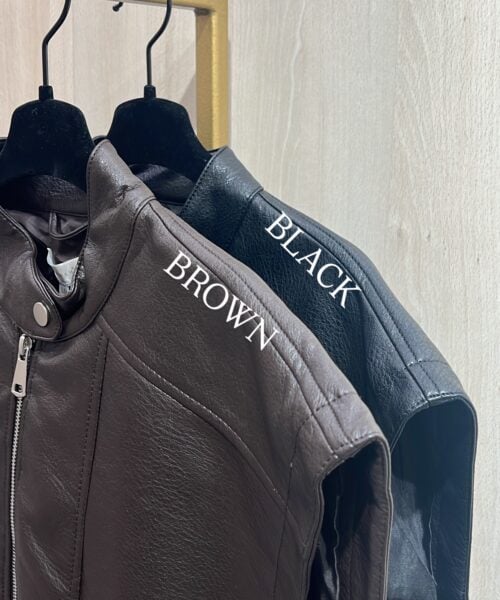 Alternative view of SLEEVELESS LEATHER JACKET