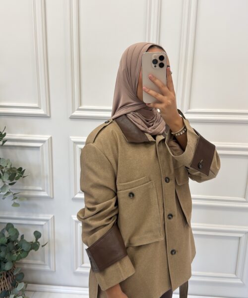 MOCHA BELTED JACKET