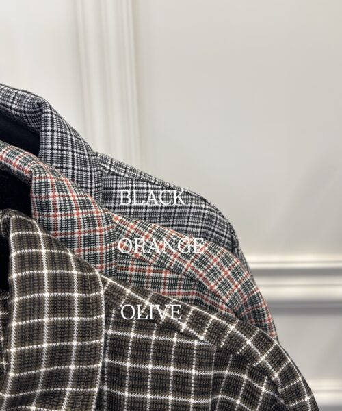 QUILTED CHECK STAND-UP COLLAR JACKET - Afbeelding 3