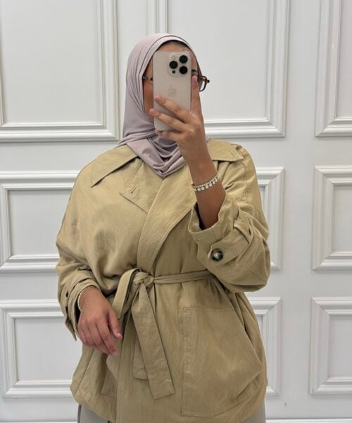 CROSSOVER TRENCHCOAT SHORT