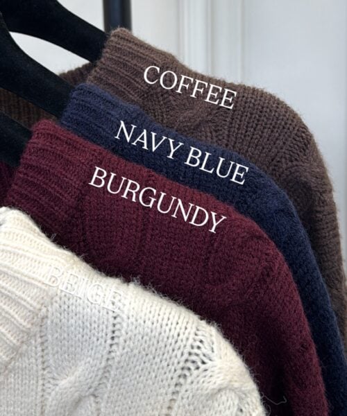 Alternative view of CABLE KNIT TOP & TROUSERS