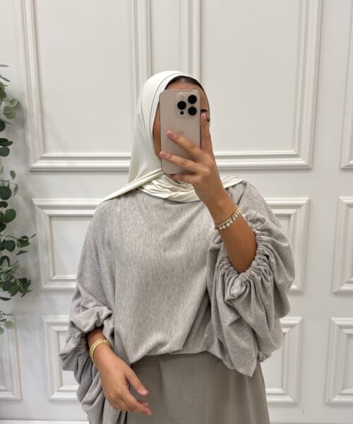 DRAPED SLEEVE TOP