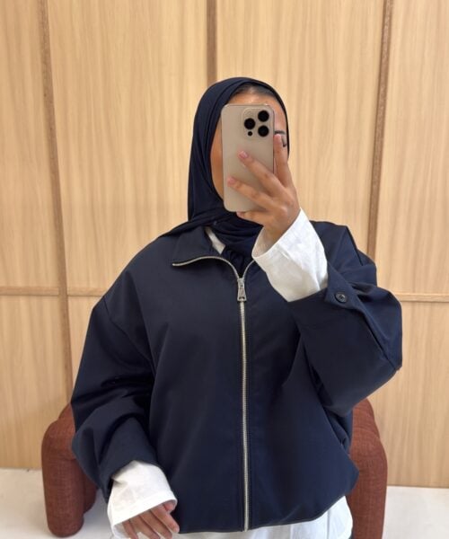 Alternative view of CROPPED EDGY BOMBERJACKET