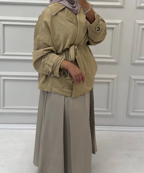Alternative view of CROSSOVER TRENCHCOAT SHORT