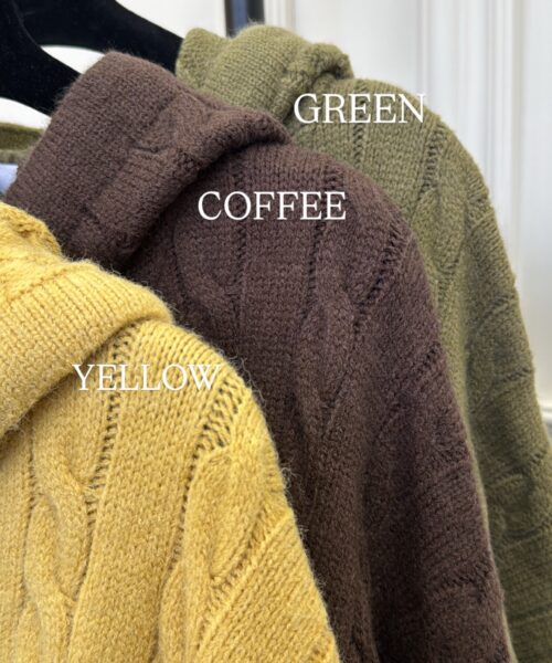 CABLE KNIT HOODED - Afbeelding 3
