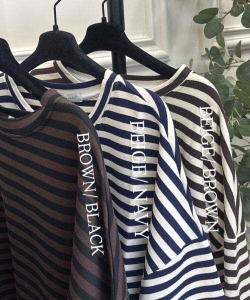 Alternative view of STRIPED BASIC SHIRT