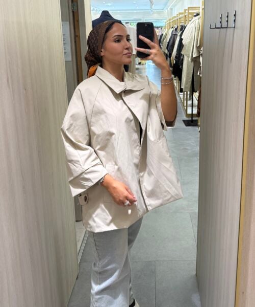Alternative view of OVERSIZED MIDI TRENCHCOAT