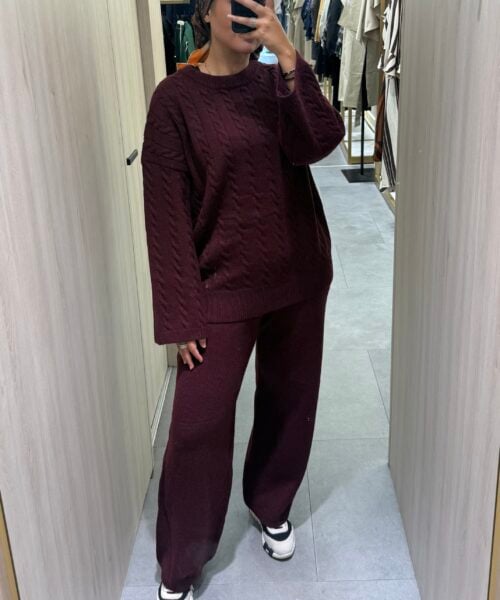 CABLE KNIT TOP & TROUSERS