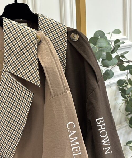 PLAID CONTRAST COAT - Afbeelding 2