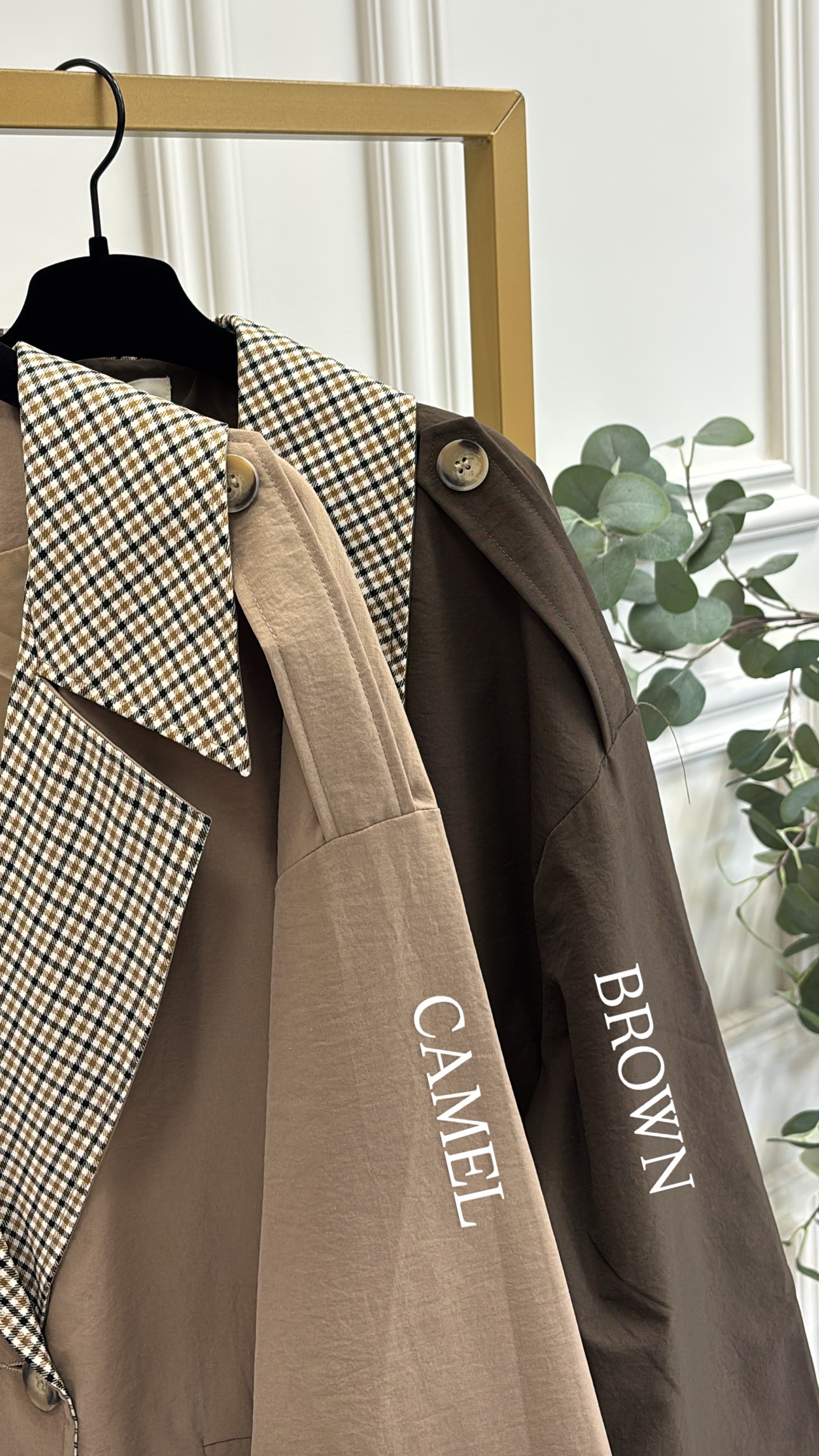 PLAID CONTRAST COAT - Afbeelding 2