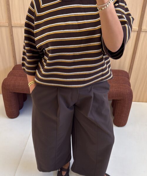 Alternative view of STRIPED KNIT TOP