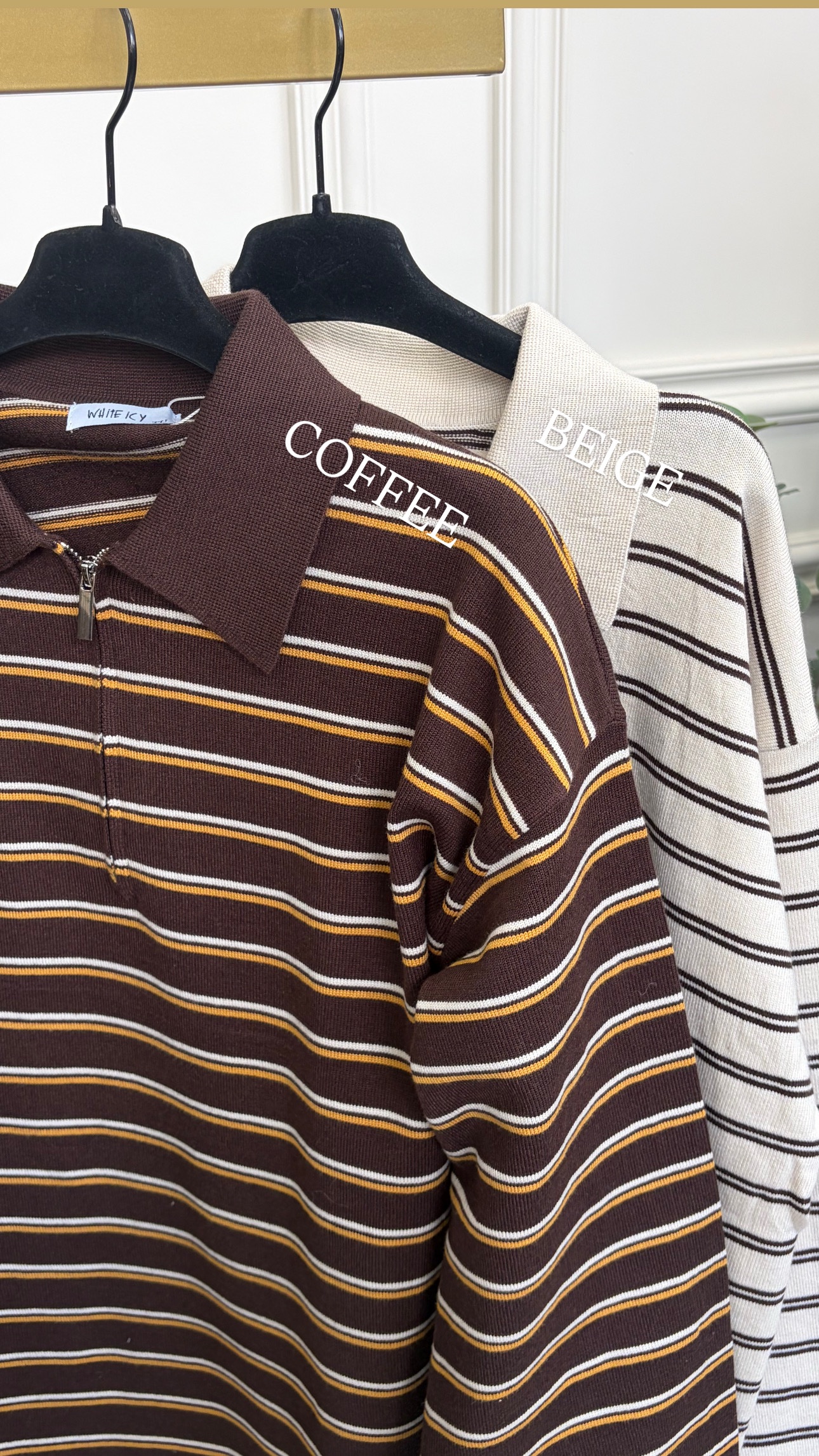 STRIPED QUARTER-ZIP SWEATER - Afbeelding 2