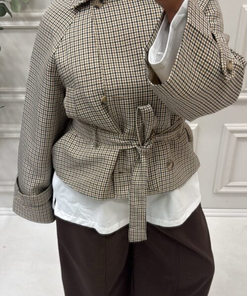 Alternative view of KORTE GERUITE TRENCHCOAT