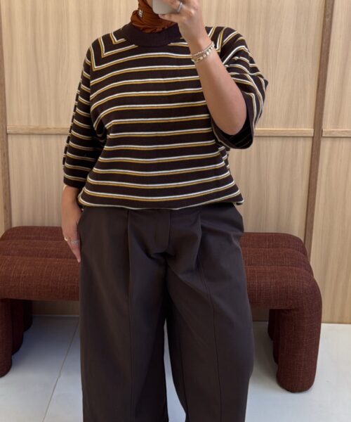 STRIPED KNIT TOP
